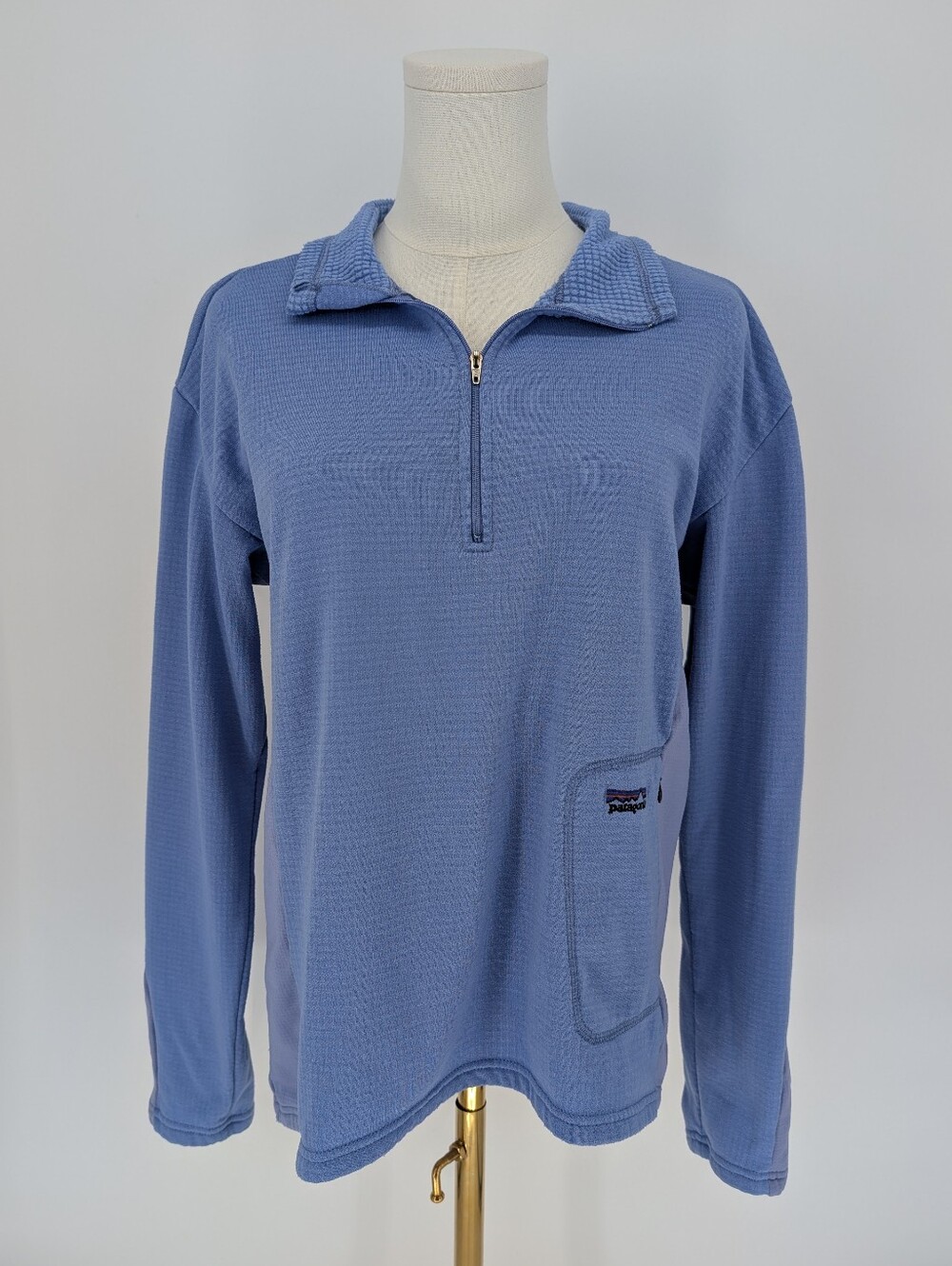 Vtg Patagonia R1 Regulator Grid Fleece Pullover Lavender | Women’s L | USA Made